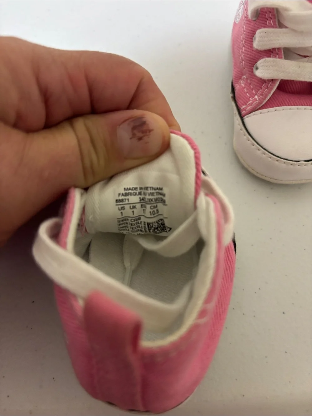 Converse Pink Canvas Kids Sneakers with White Accents